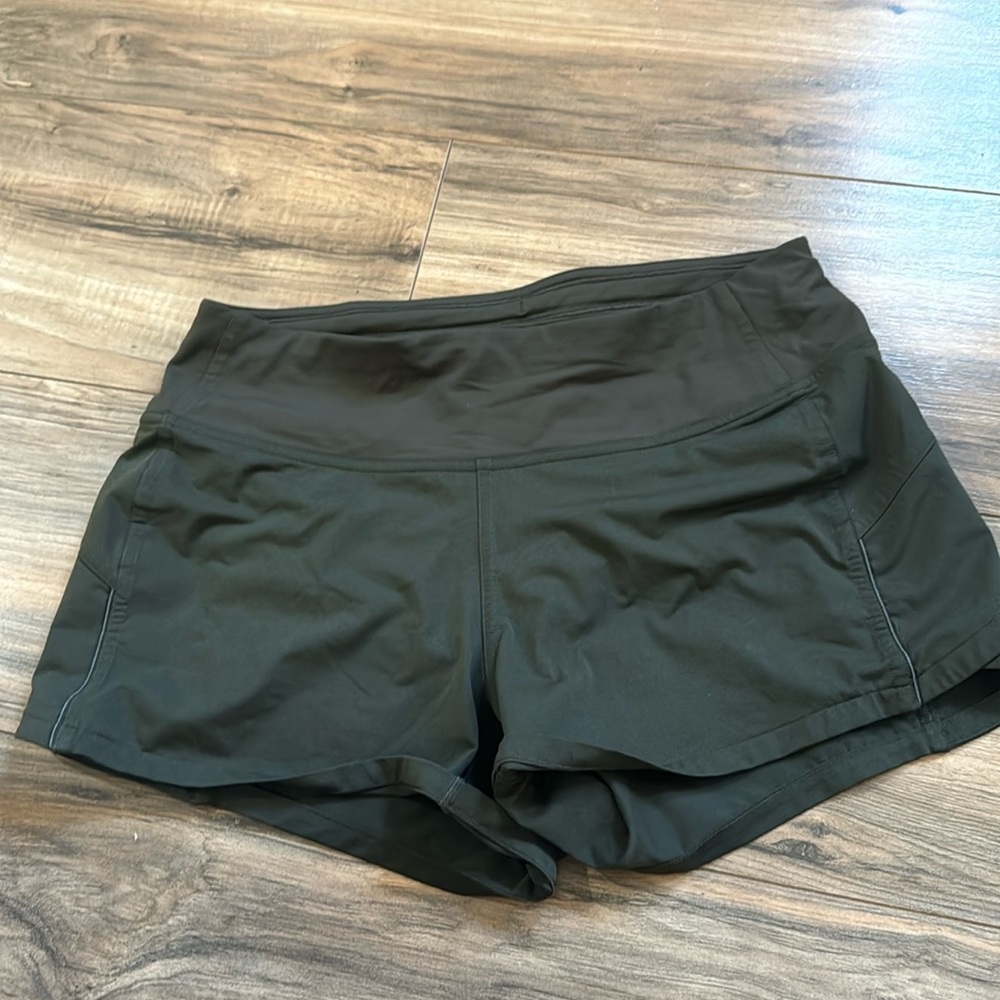 Green Lululemon Running Shorts